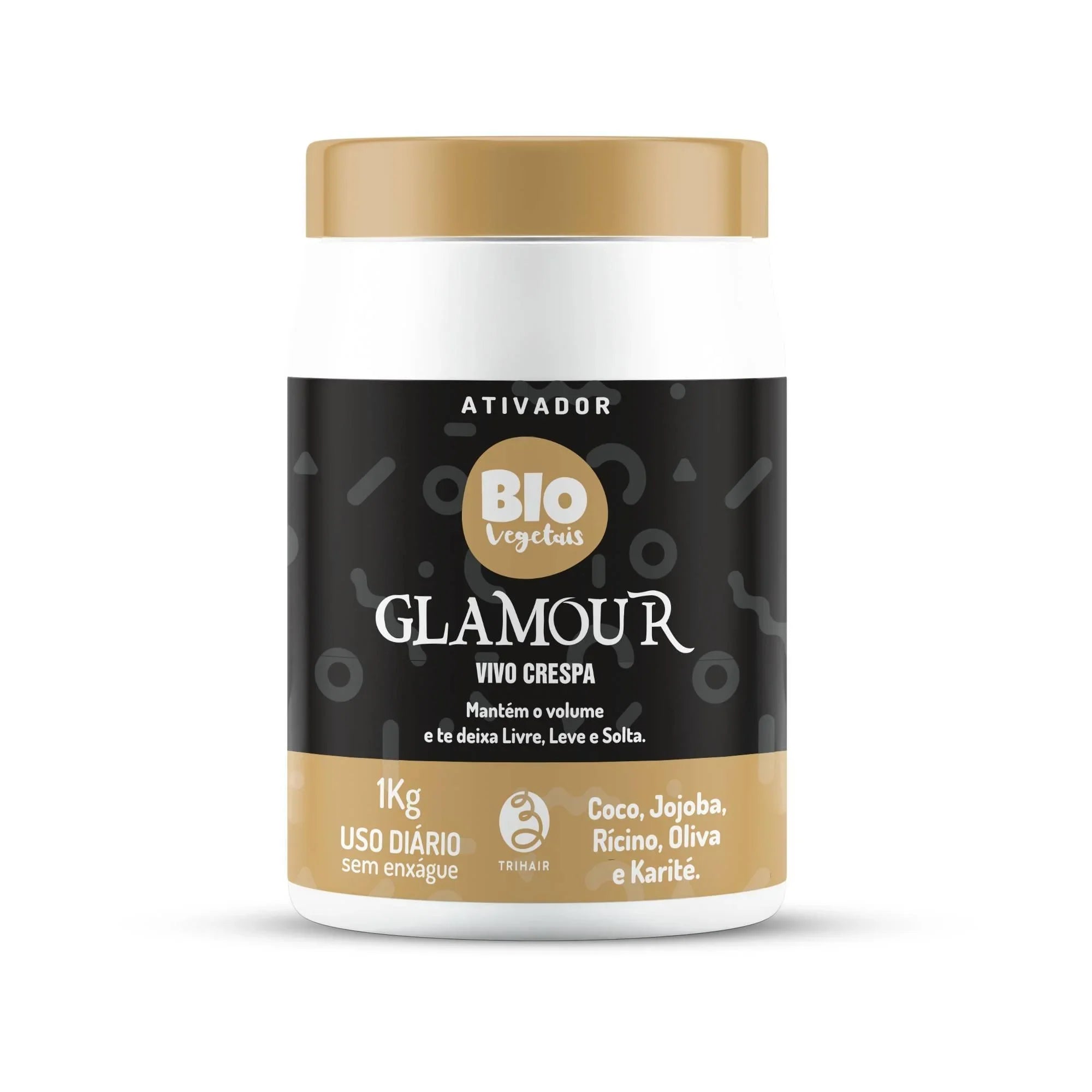 Ativador de Cachos Glamour Vivo Crespa - Biovegetais - 1kg - Trihair Cosméticos